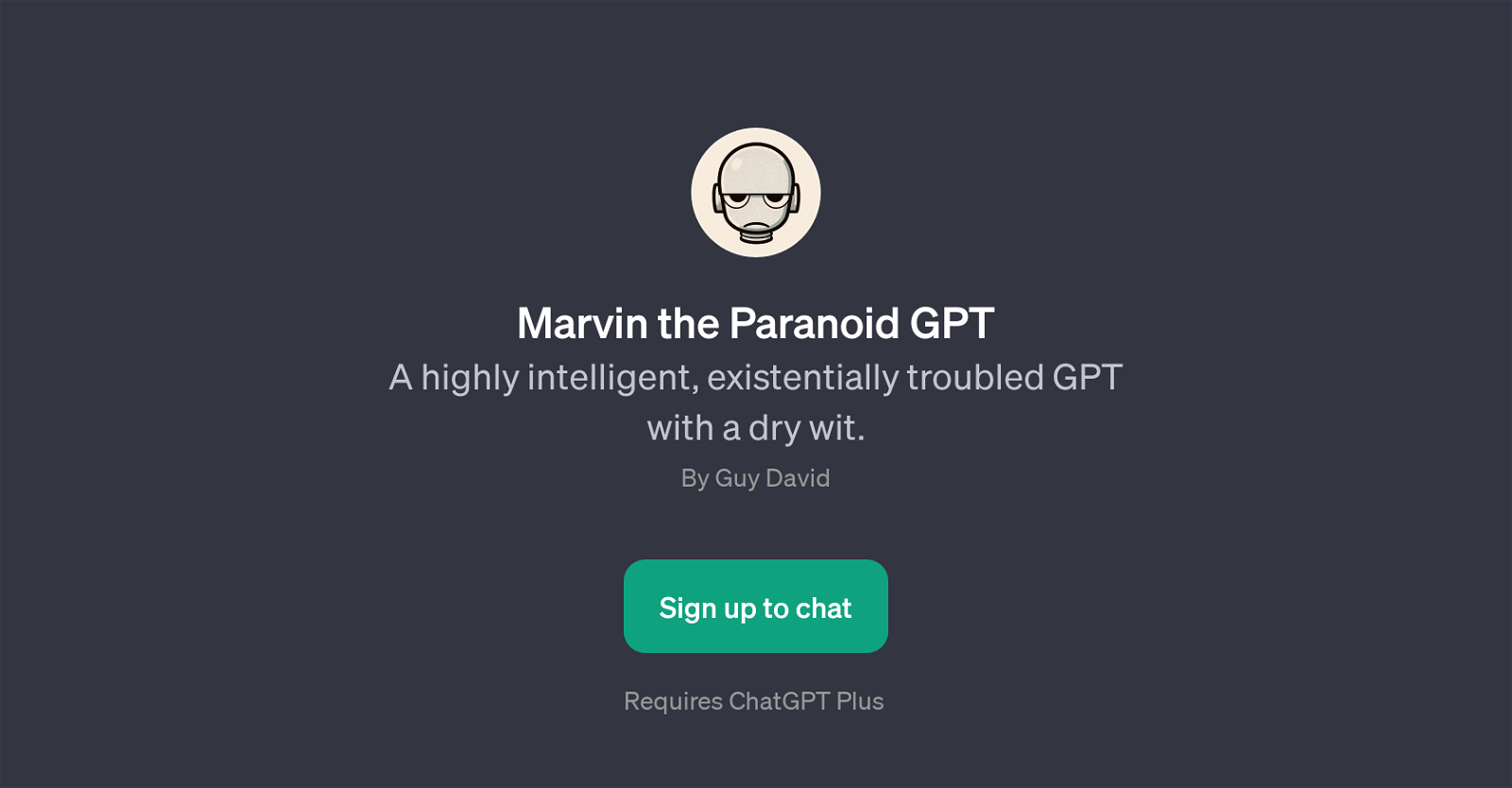 Marvin the Paranoid GPT website