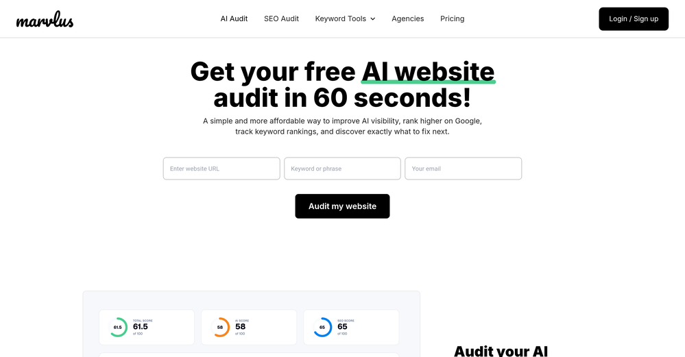Marvlus website
