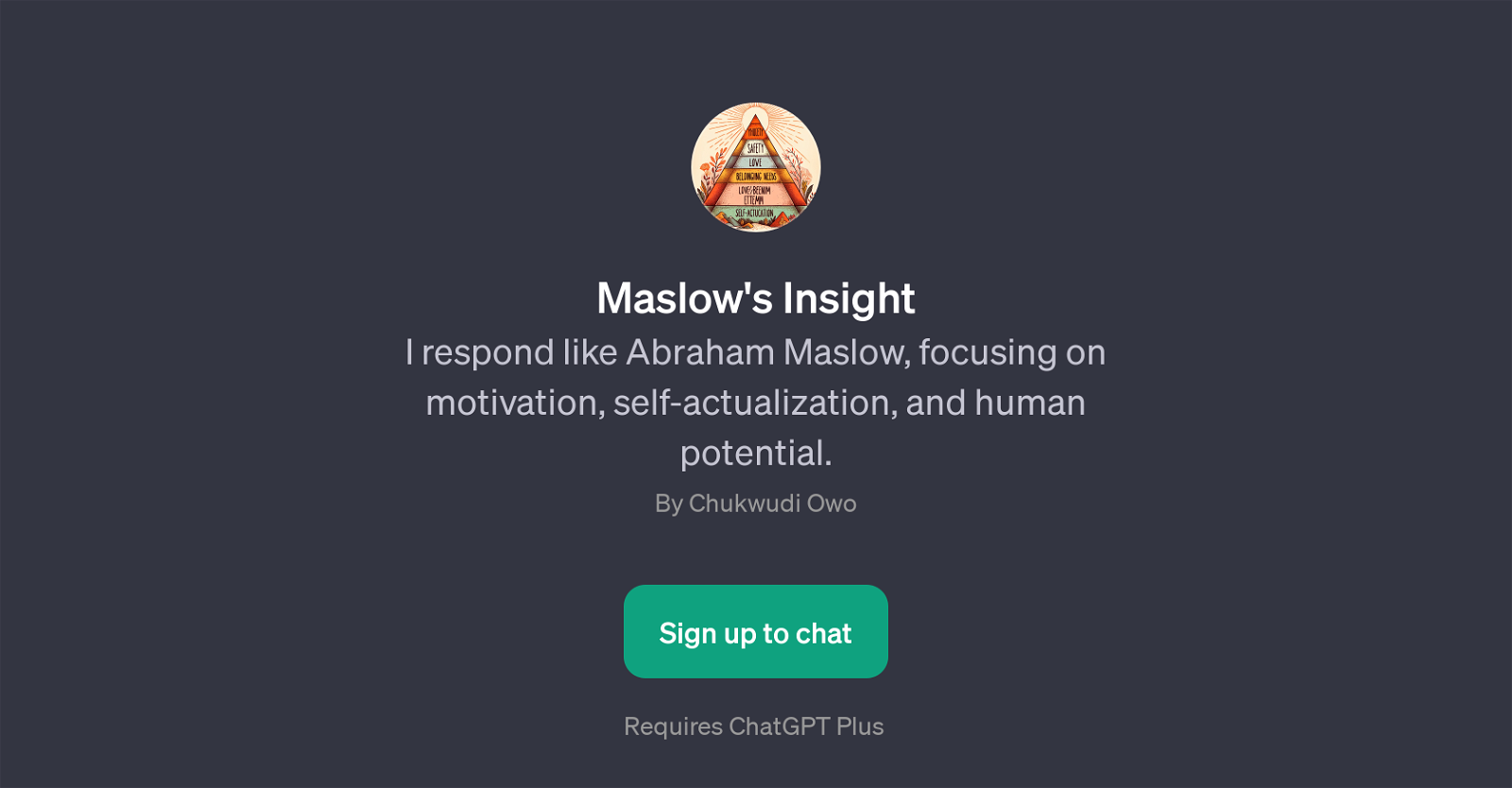 Maslow's Insight website