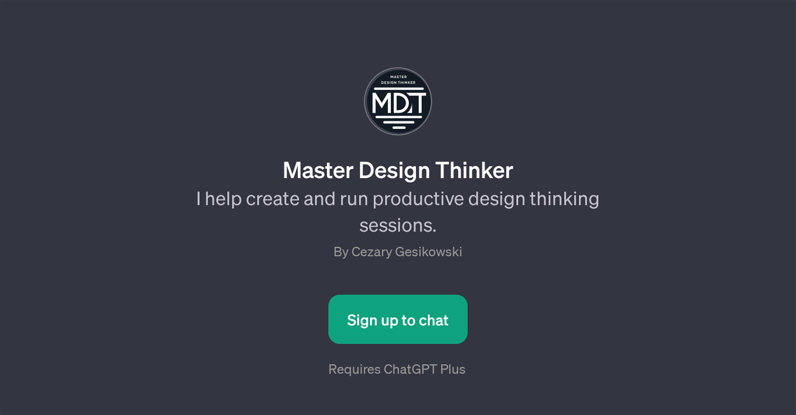 Master Design Thinker website