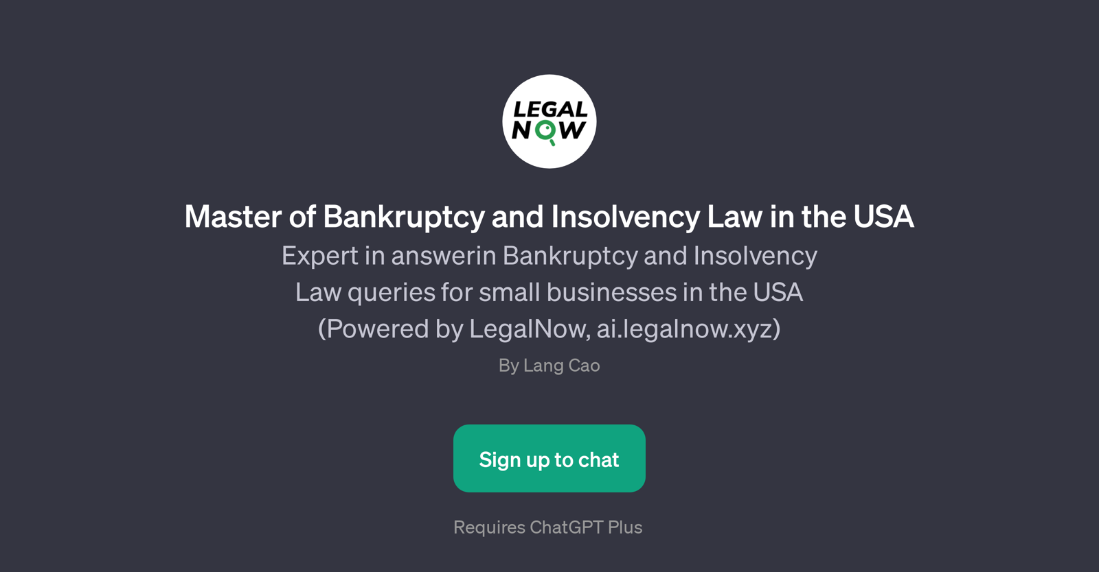 Master of Bankruptcy and Insolvency Law in the USA website
