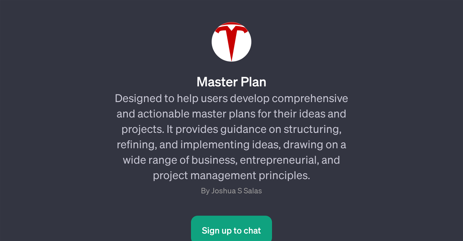 Master Plan website