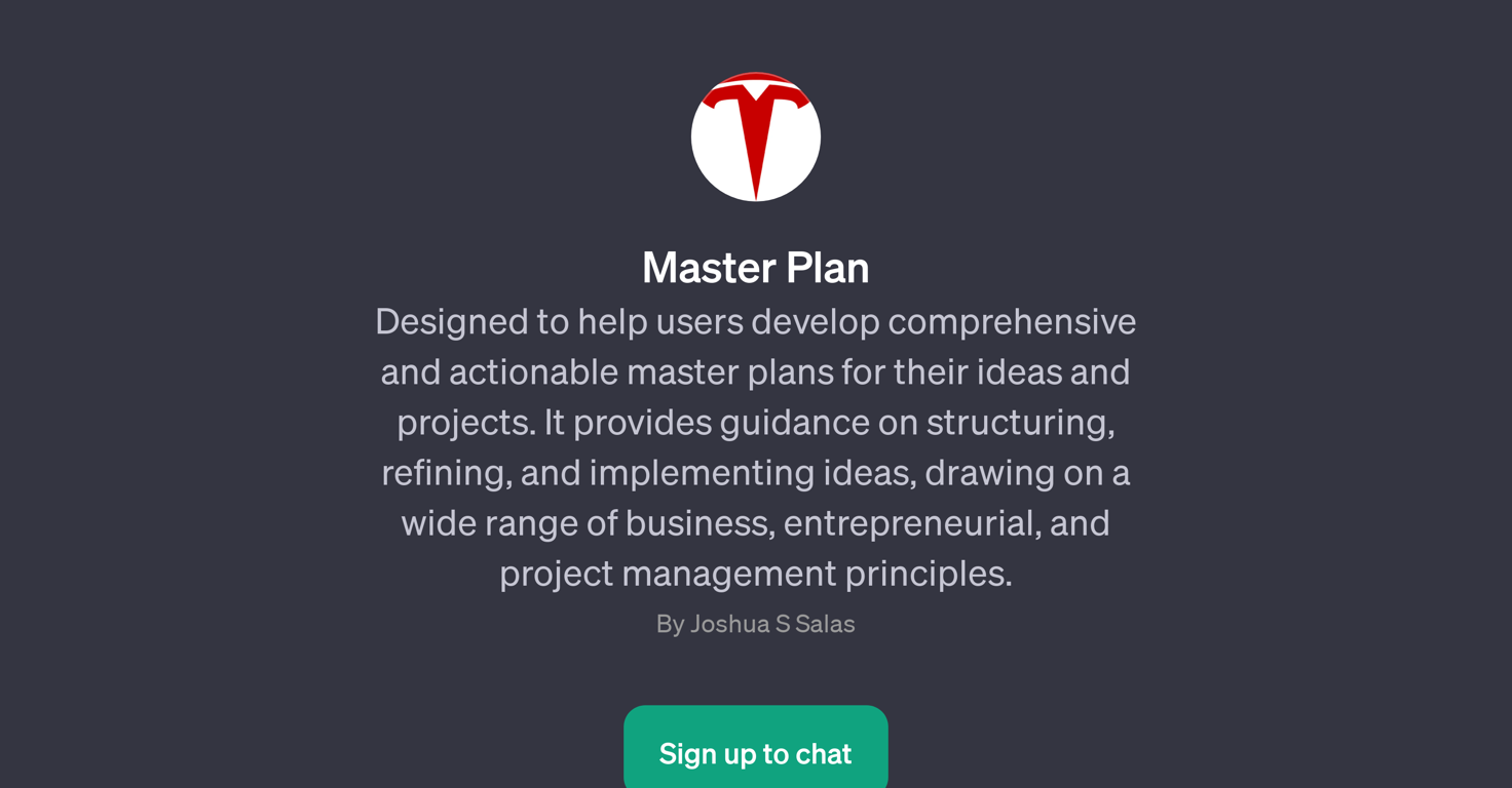 Master Plan website