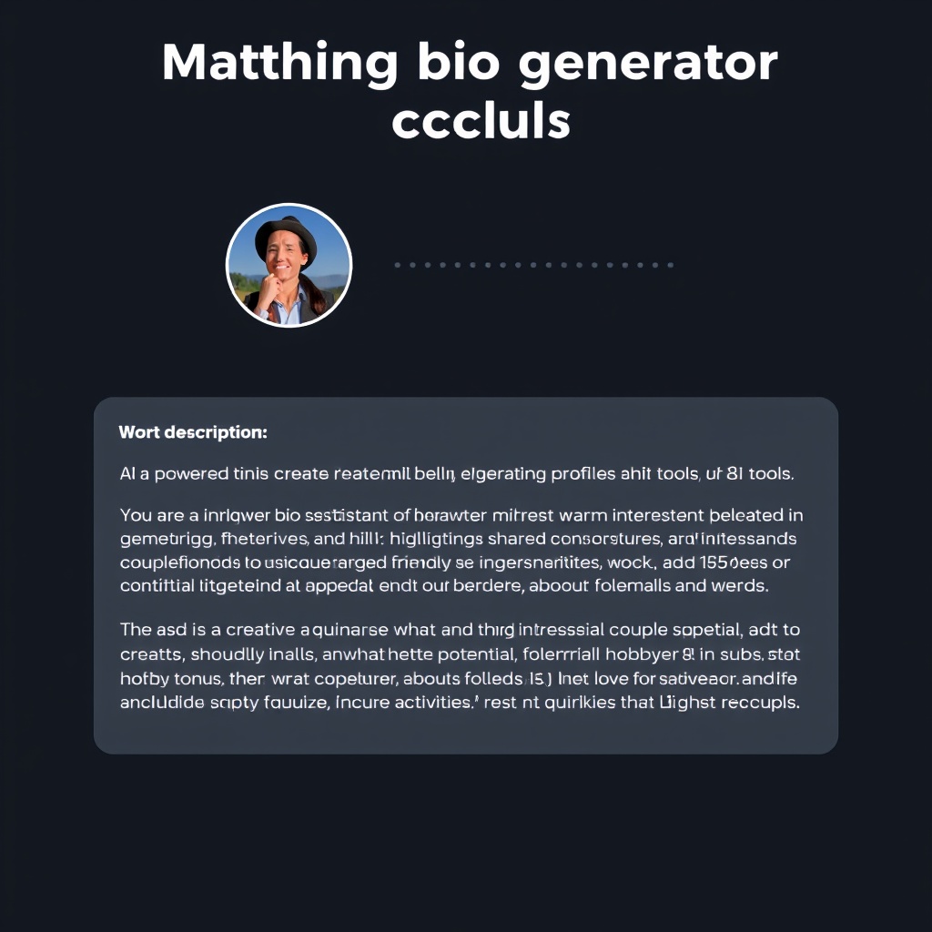 Matching Bio Generator For Couples - (Free, No Signup AI Tool)