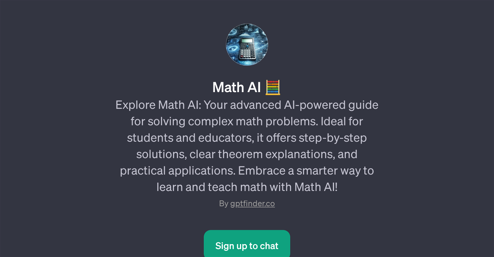 Math AI website