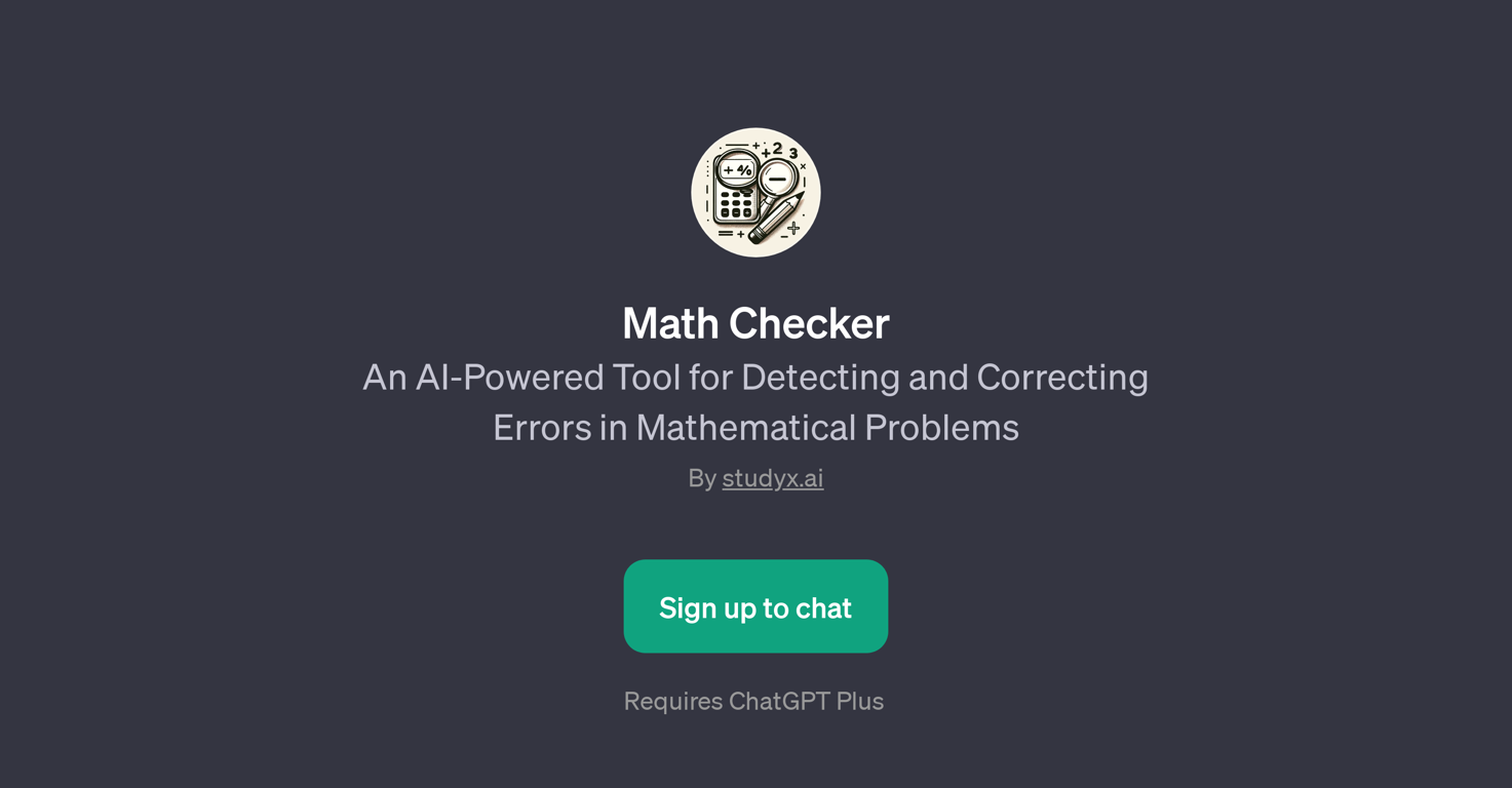 Math Checker website
