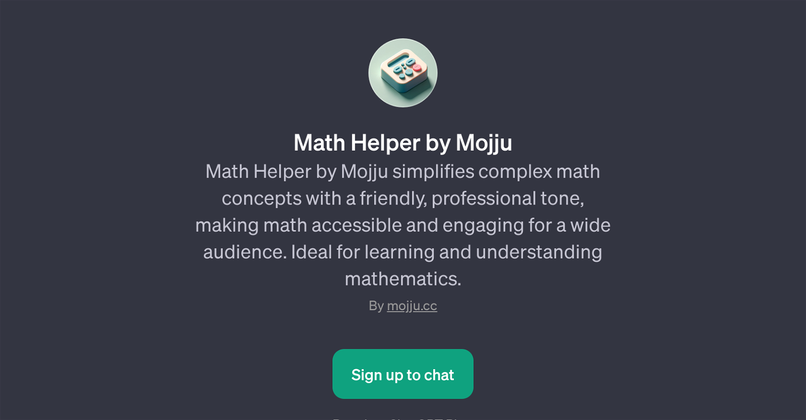Math Helper by Mojju website