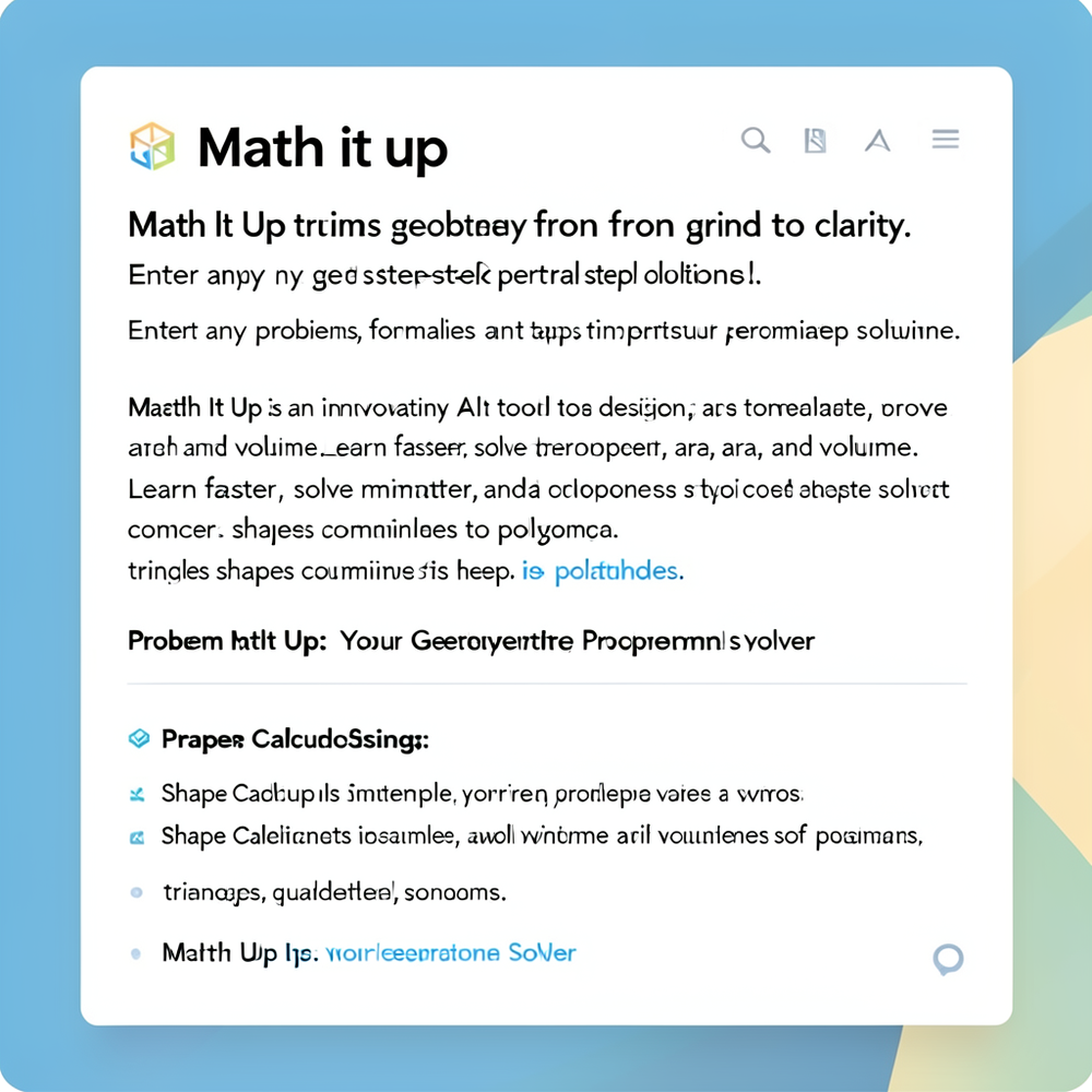 Math it up website