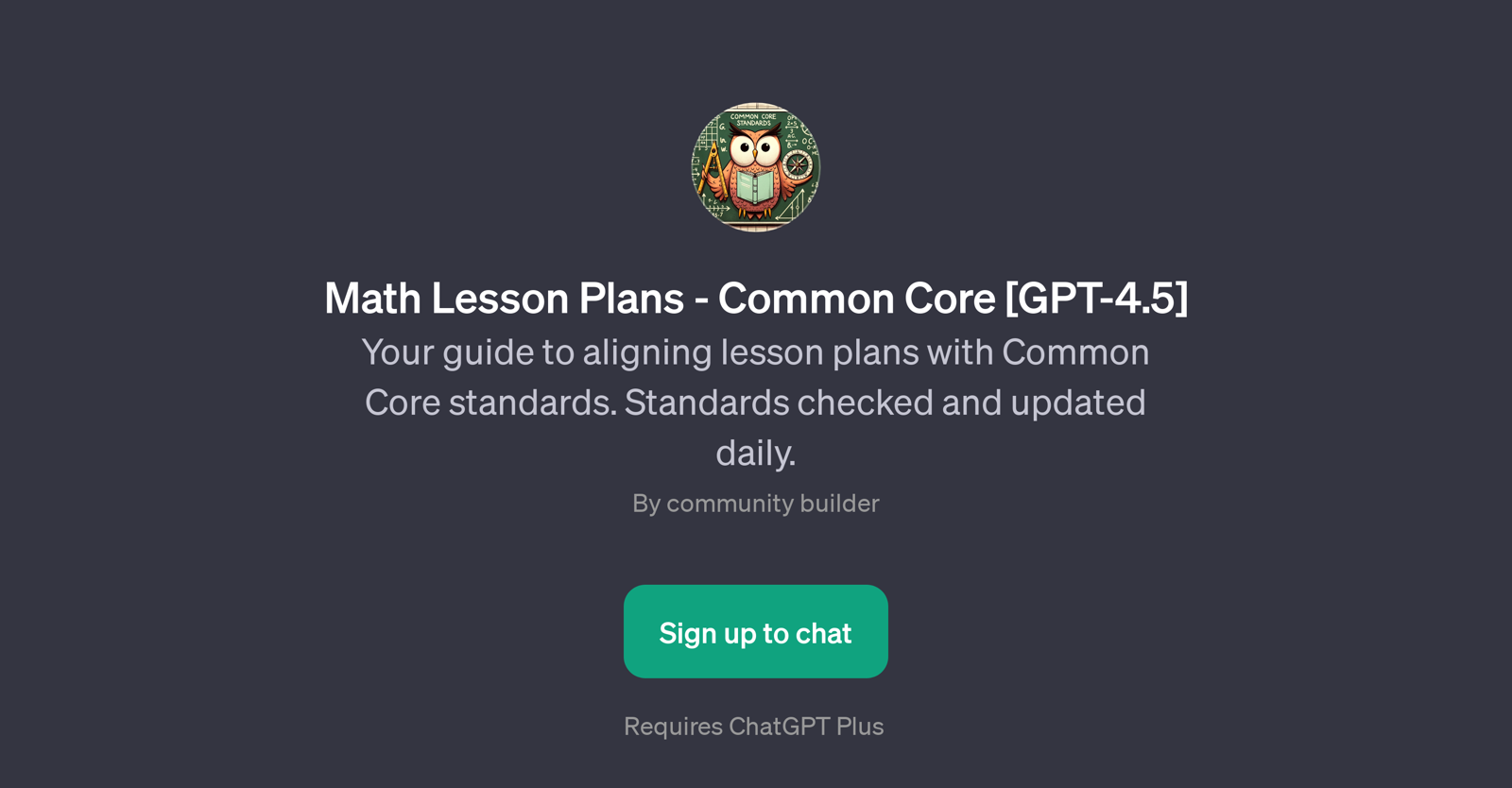 Math Lesson Plans - Common Core [GPT-4.5] website