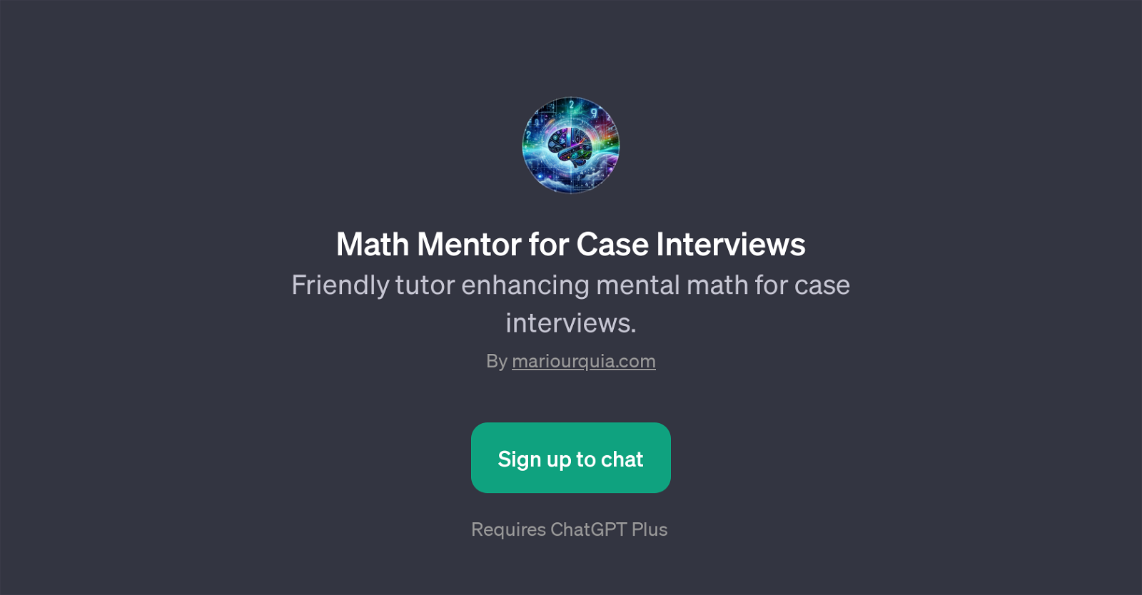 Math Mentor for Case Interviews website