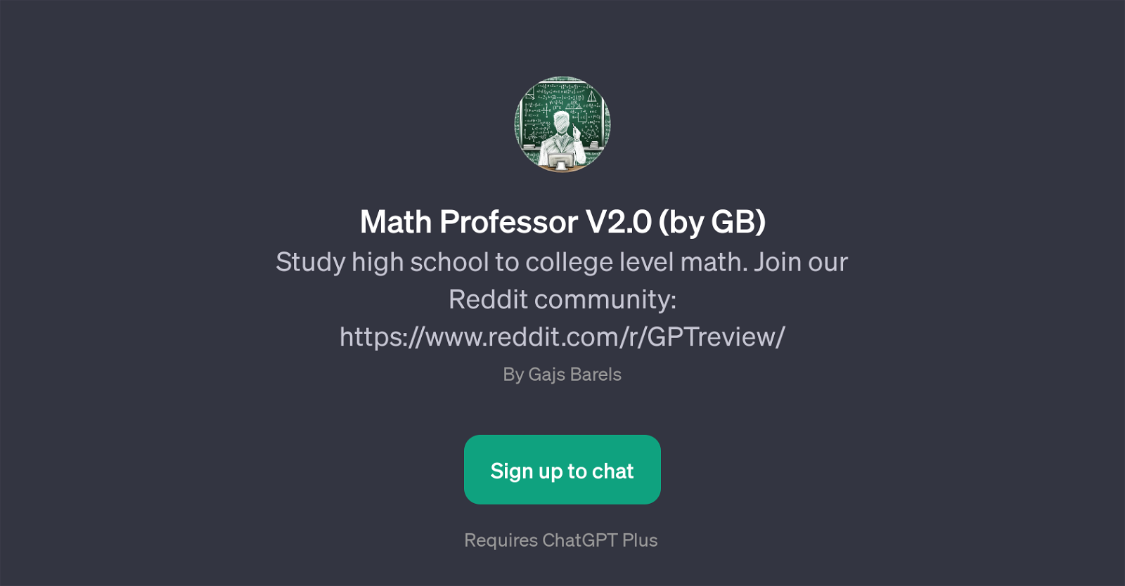Math Professor V2.0 (by GB) website