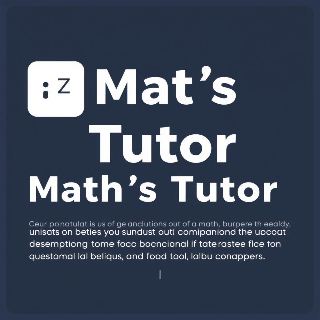 Tools For Math Tutor Math's Tutor - (Free, No Signup AI Tool)