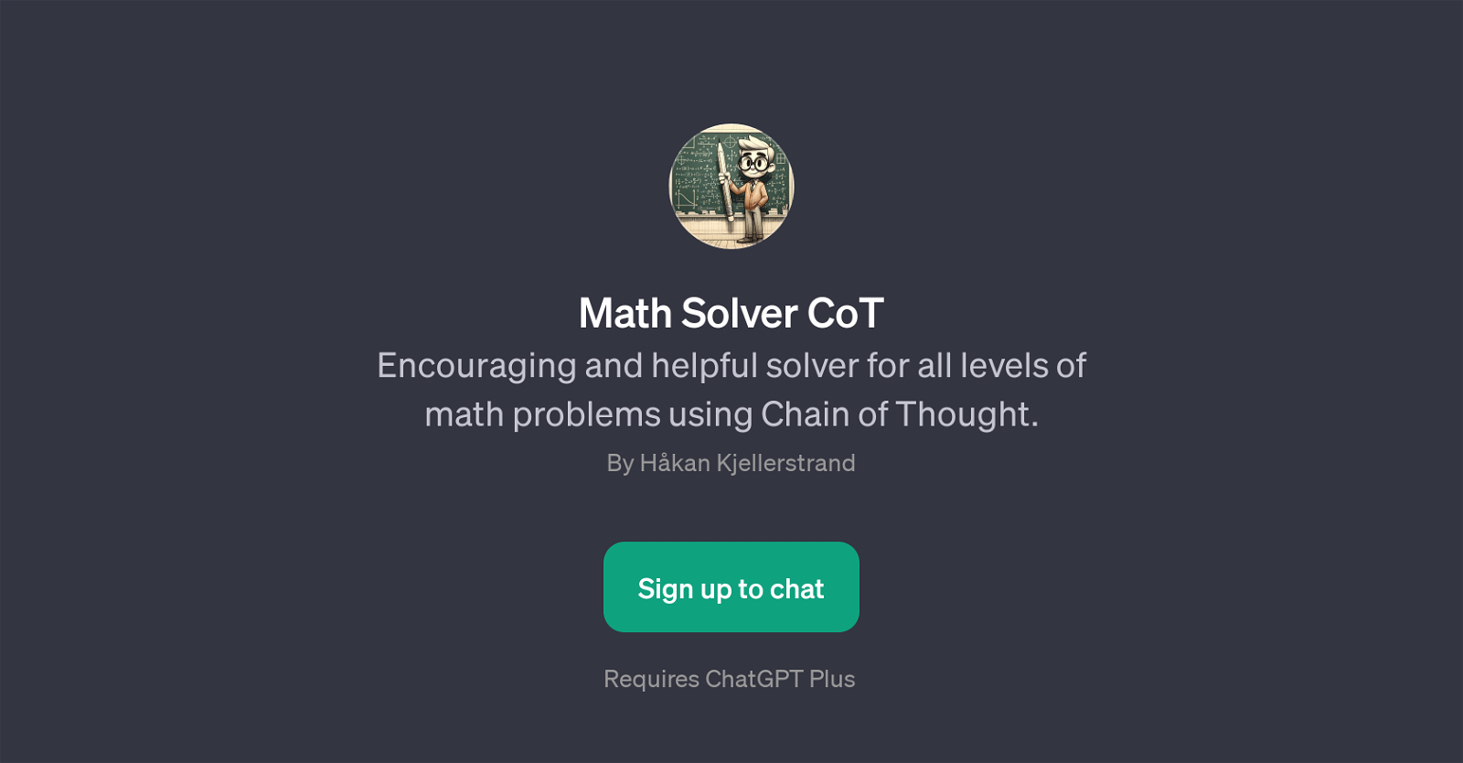 Math Solver CoT website