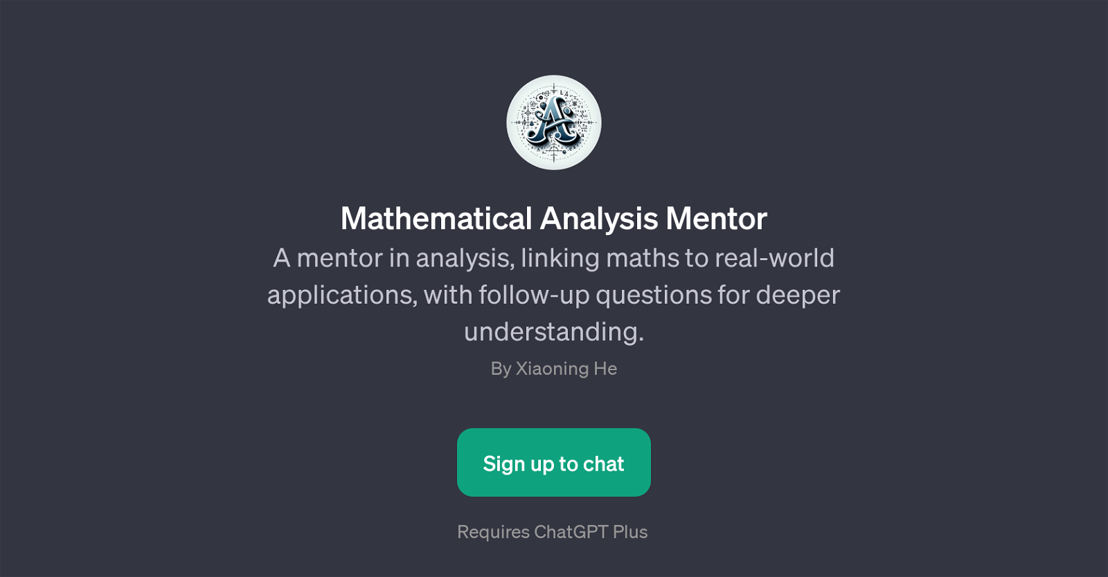 Mathematical Analysis Mentor website