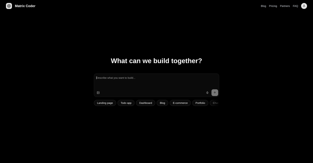 Matrix Coder website