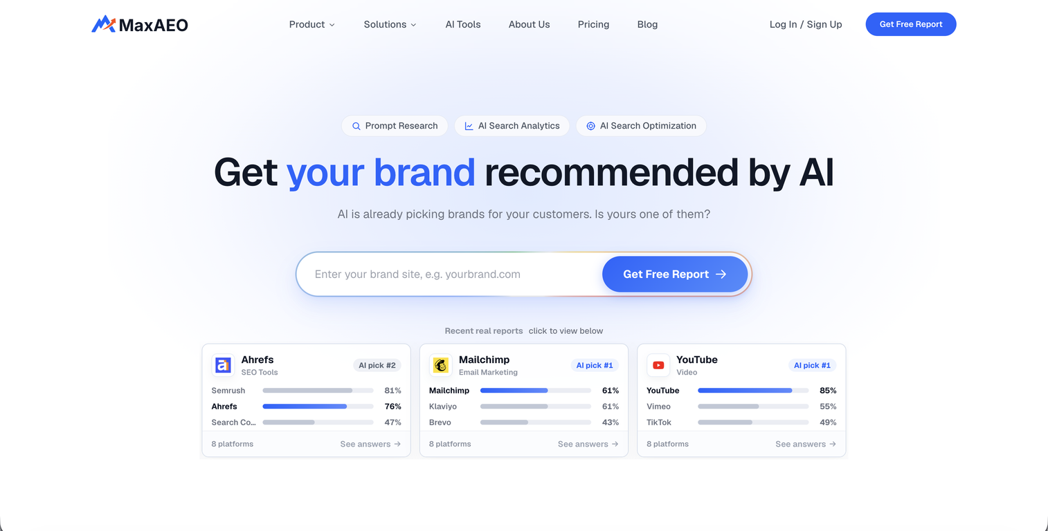MaxAEO website