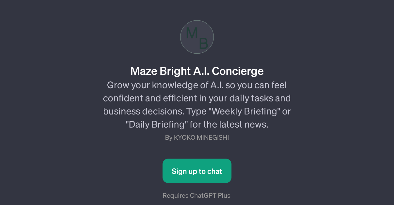 Maze Bright A.I. Concierge website