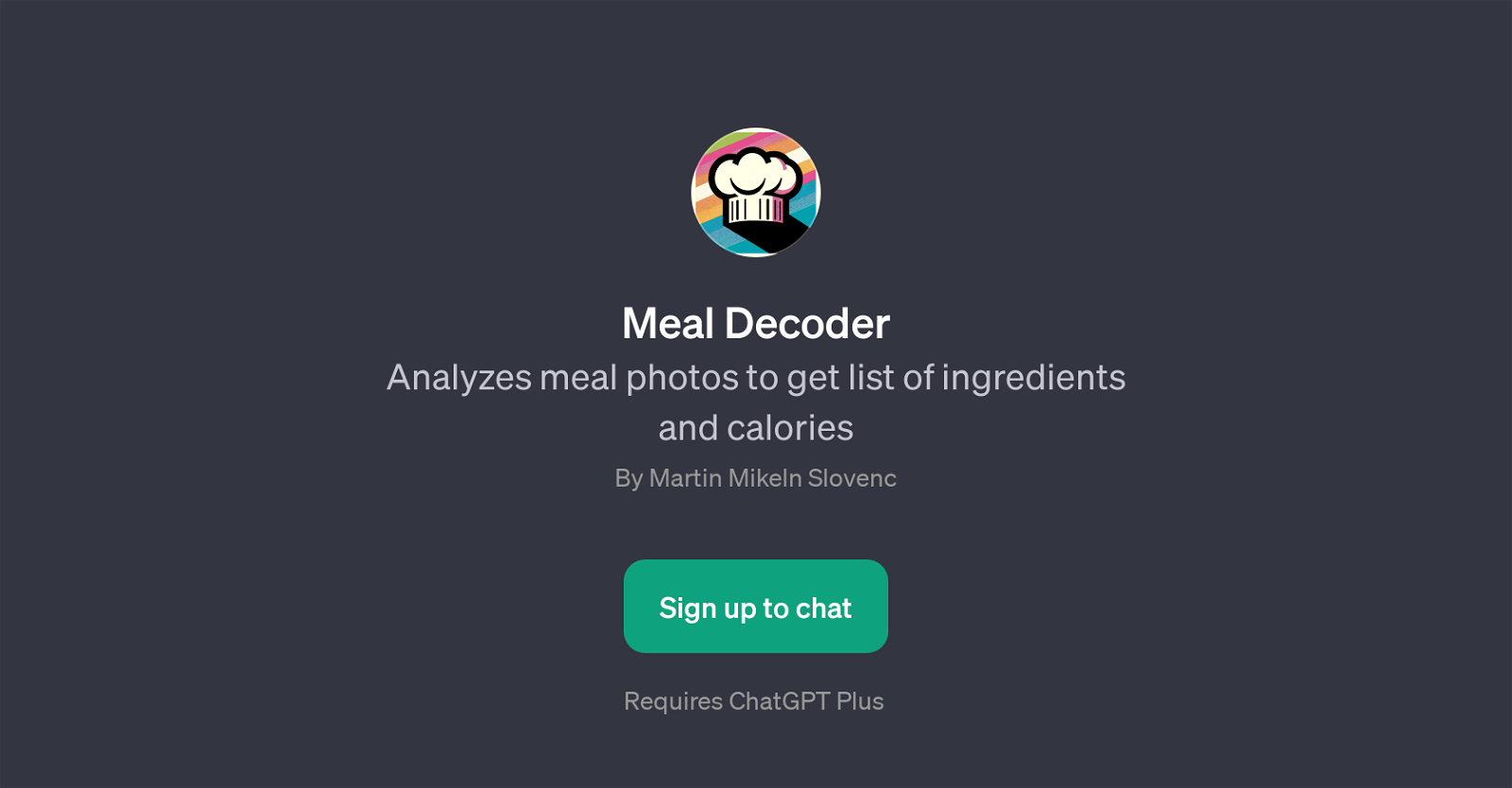 Meal Decoder website