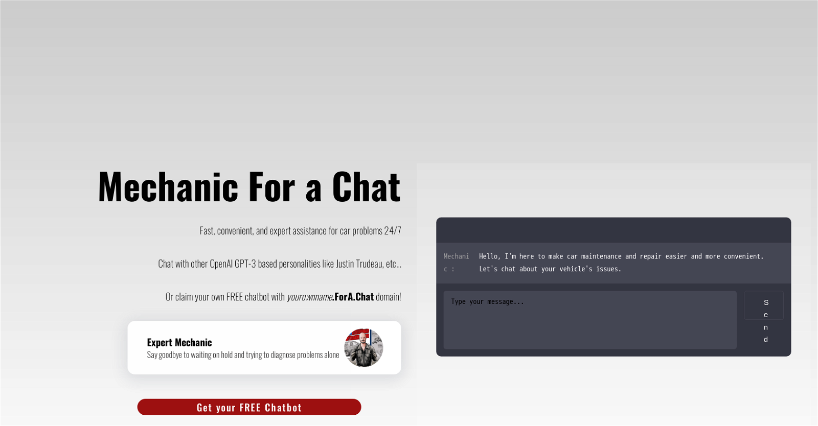 Mechanic For a Chat website
