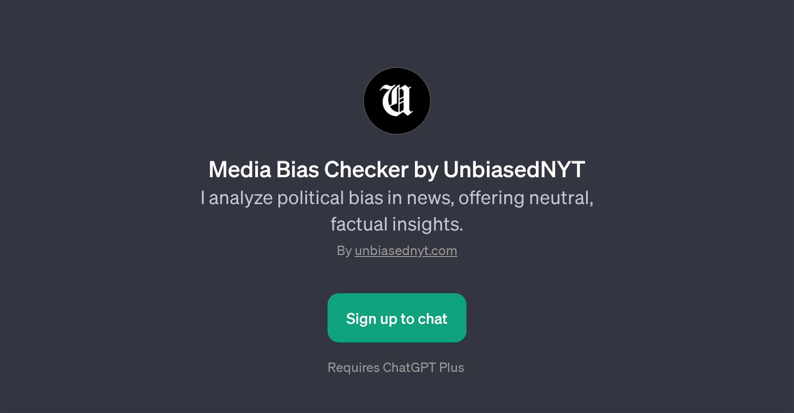 Media Bias Checker by UnbiasedNYT website