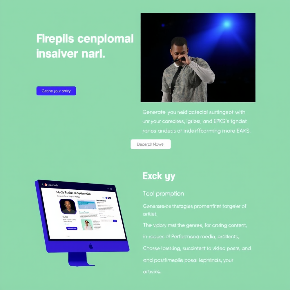 Media campaign planning tool for performing artists website