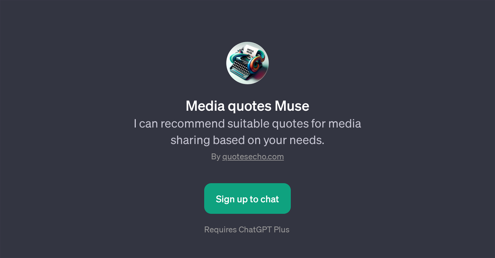 Media Quotes Muse GPT website