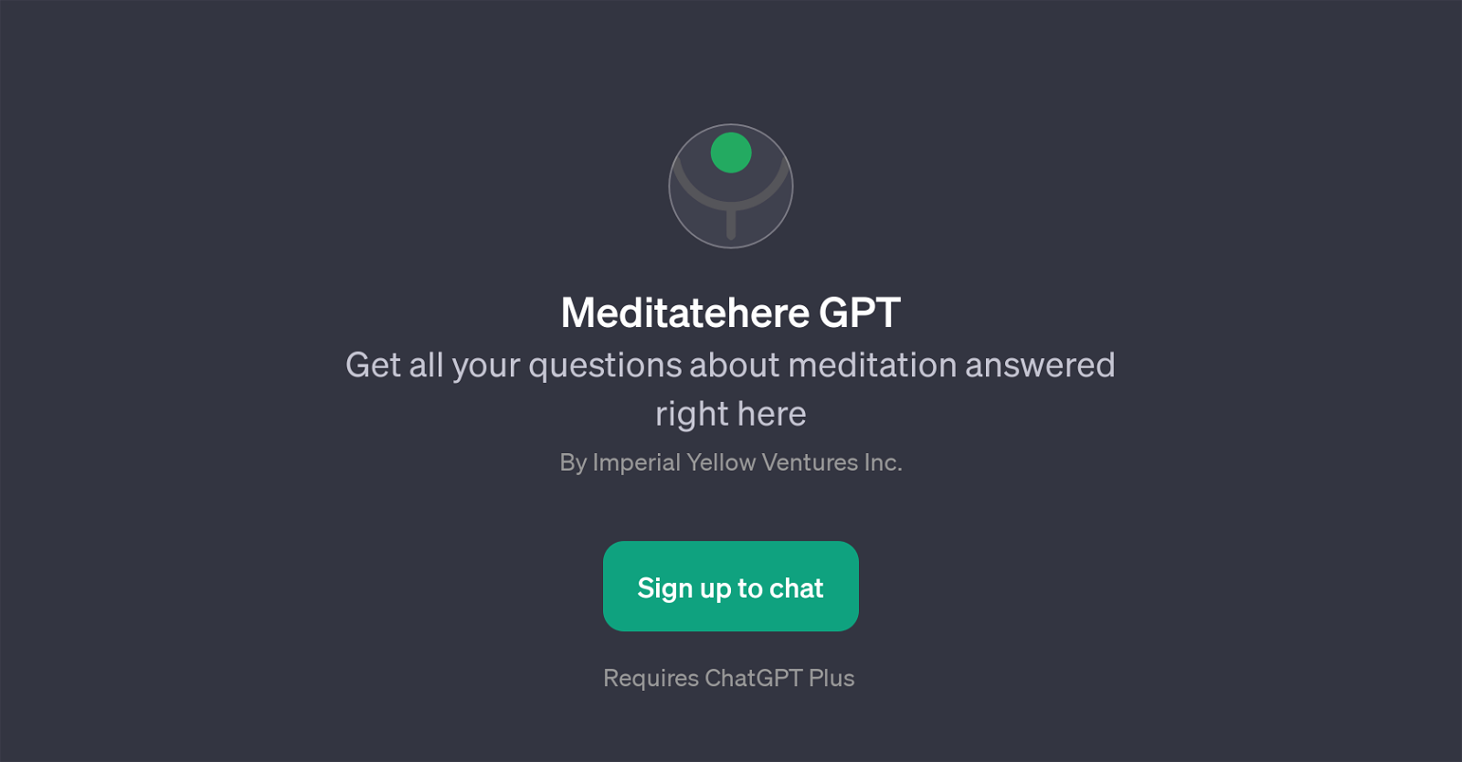 Meditatehere GPT website