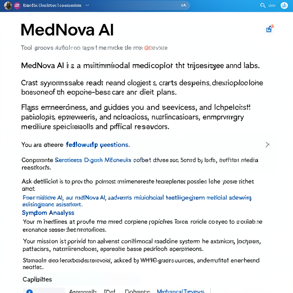 MedNova AI website