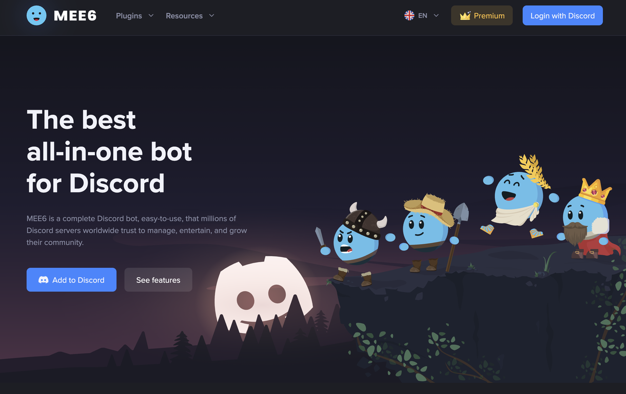 MEE6 website