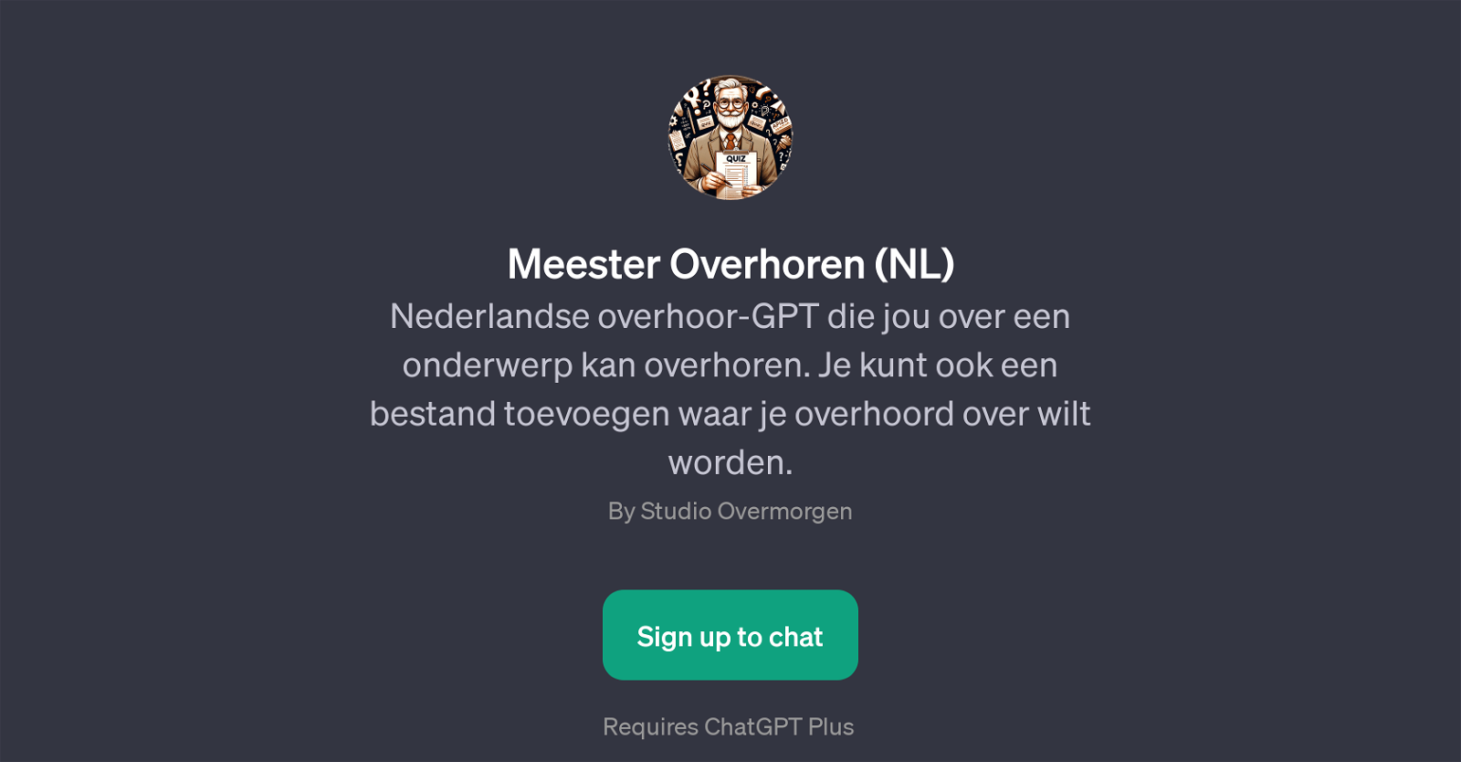 Meester Overhoren (NL) website