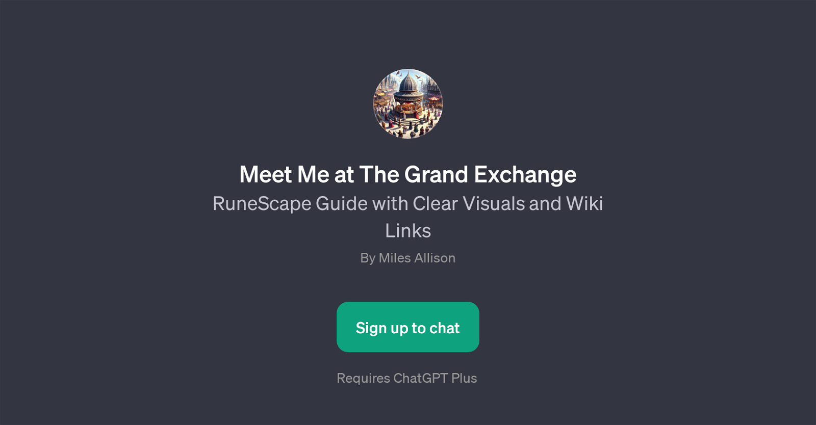 Meet Me at The Grand Exchange website