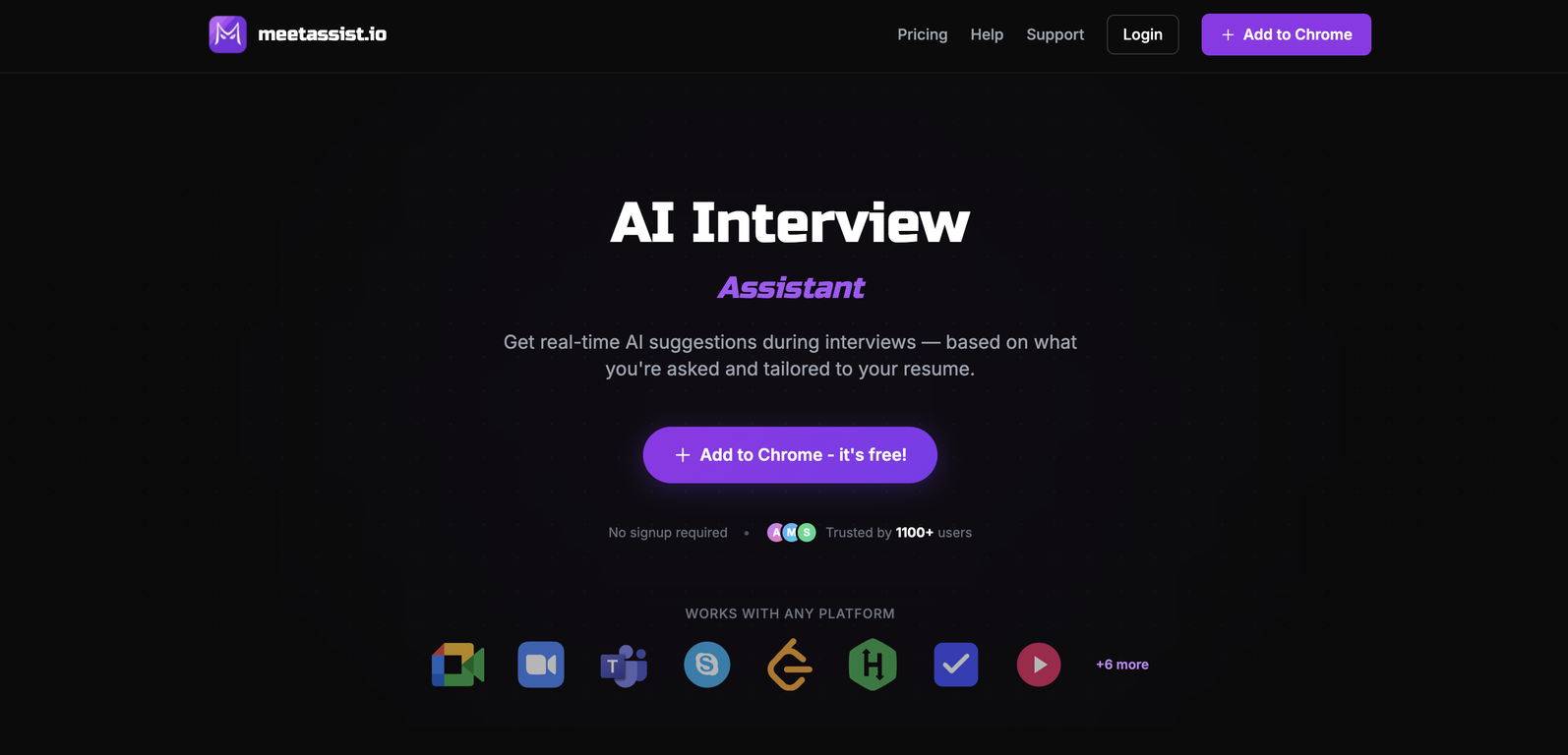 MeetAssist website