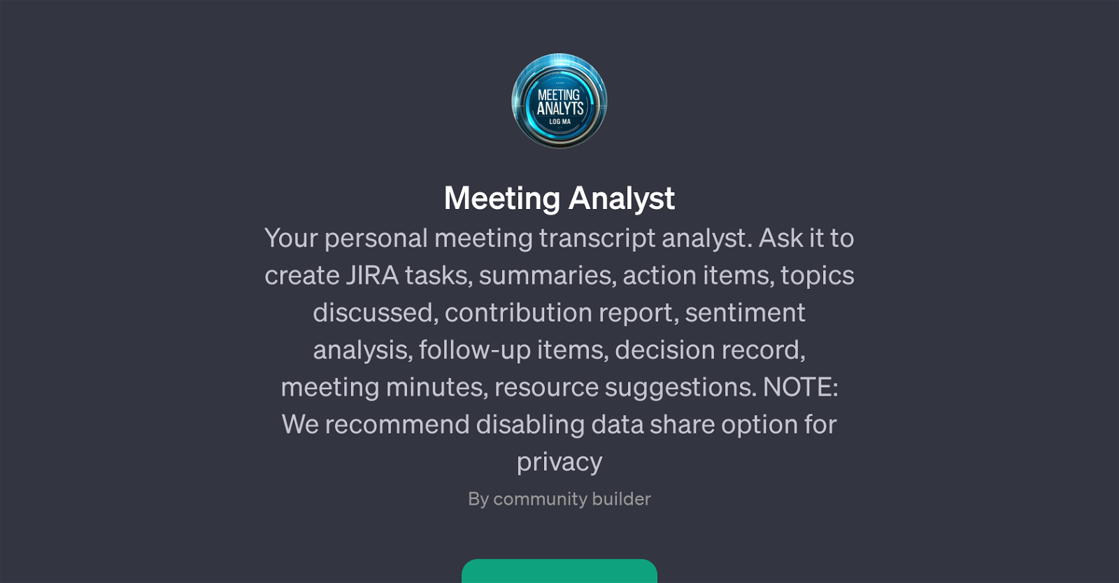 Meeting Analyst website