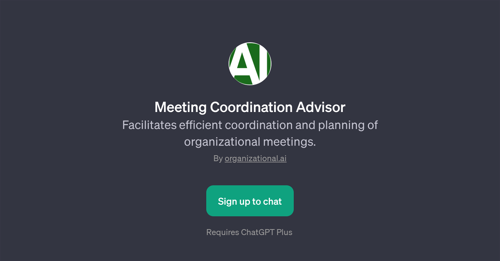 Meeting Coordination Advisor website