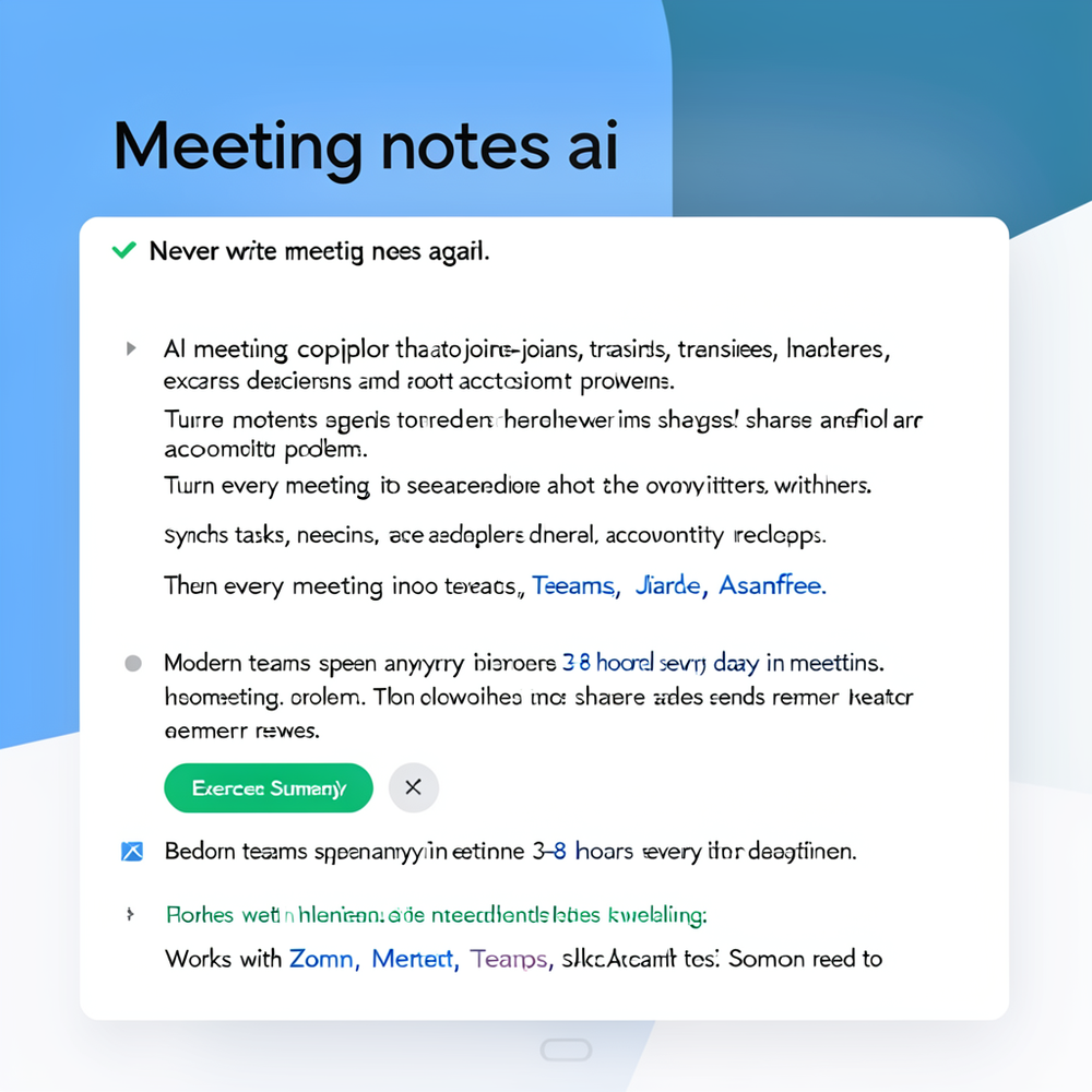 Meeting notes ai website