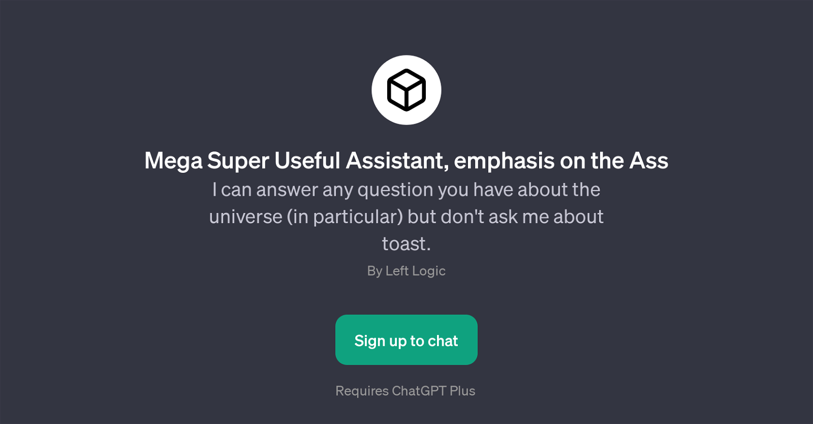 Mega Super Useful Assistant, emphasis on the Ass website