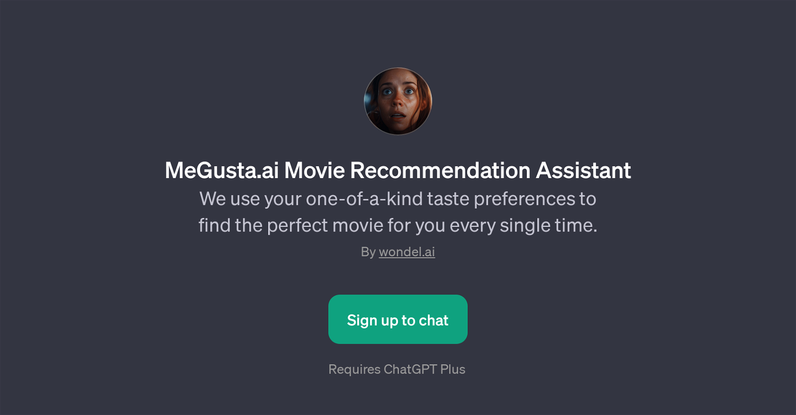 MeGusta.ai Movie Recommendation Assistant website