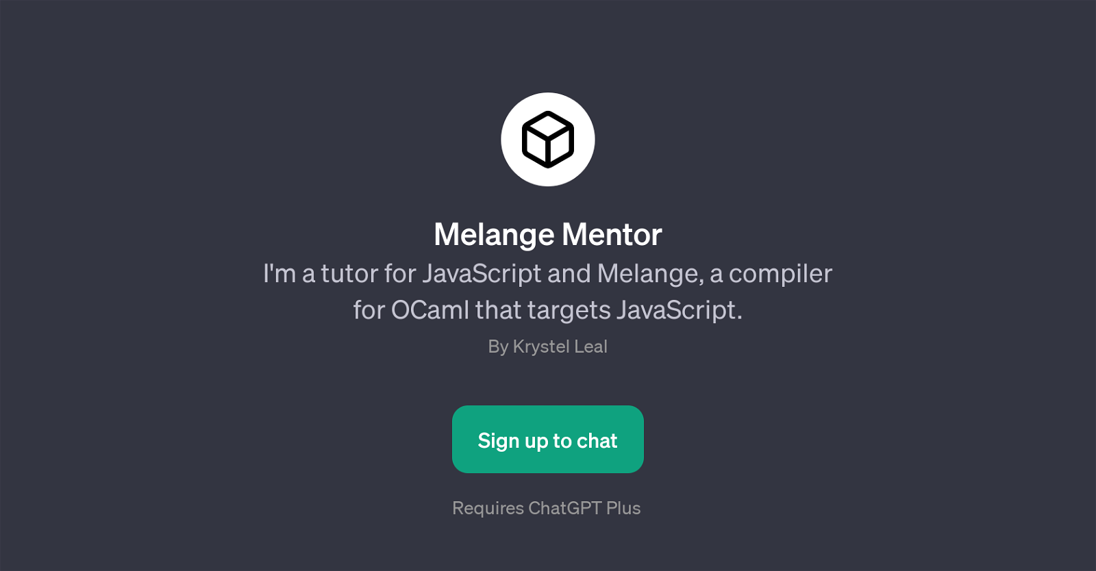 Melange Mentor website