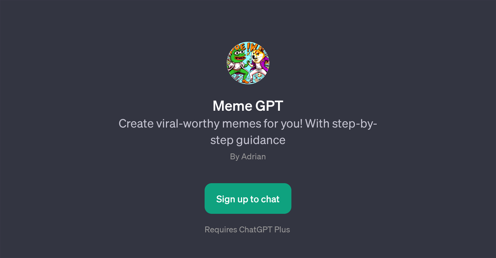 Meme GPT website