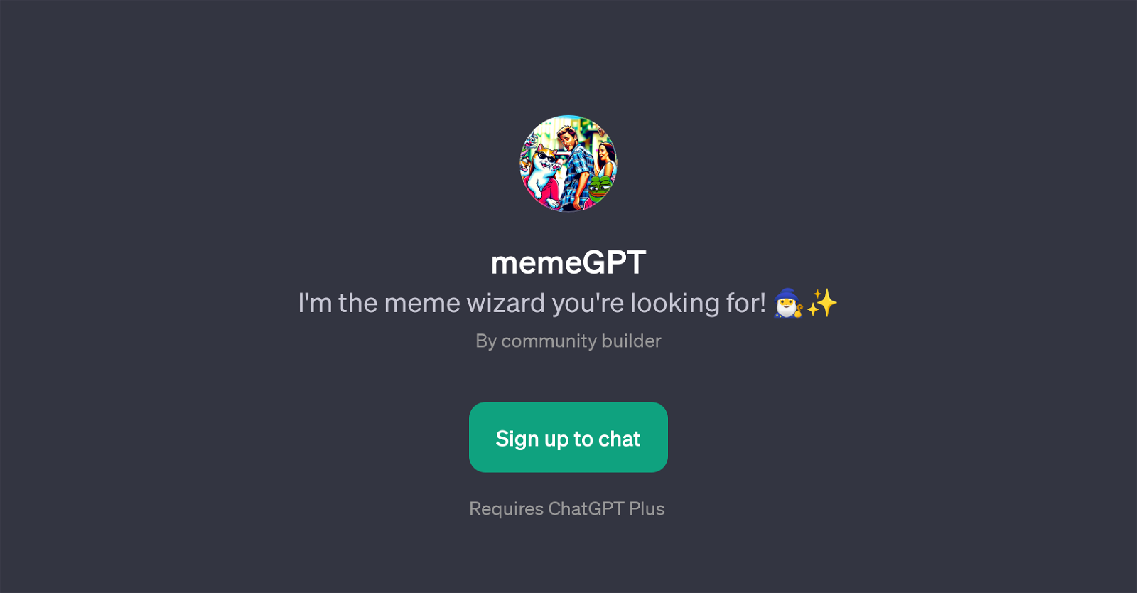 memeGPT website