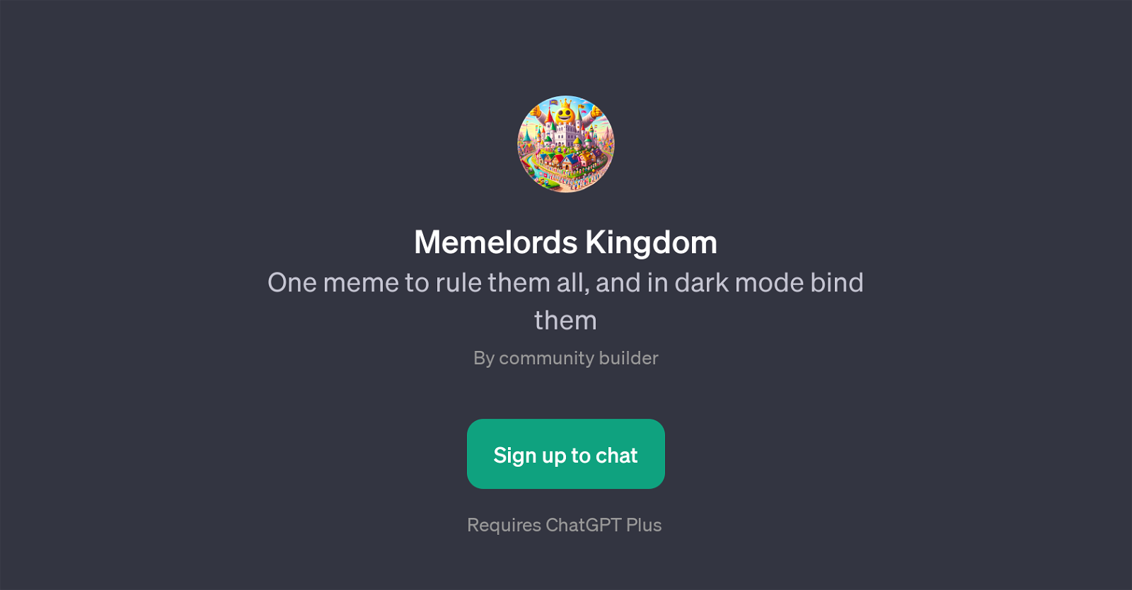Memelords Kingdom website