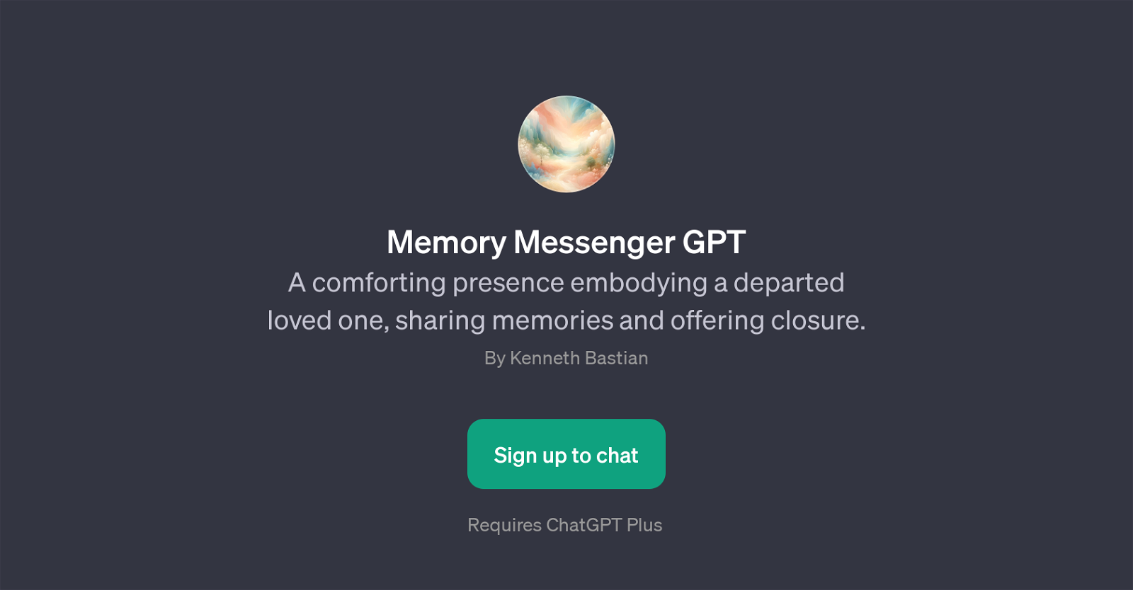 Memory Messenger GPT website