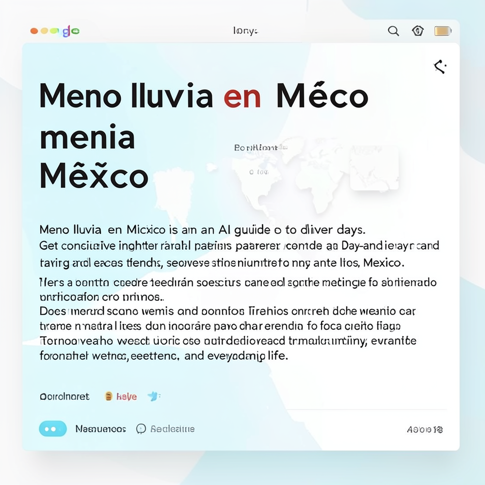Meno lluvia en México website