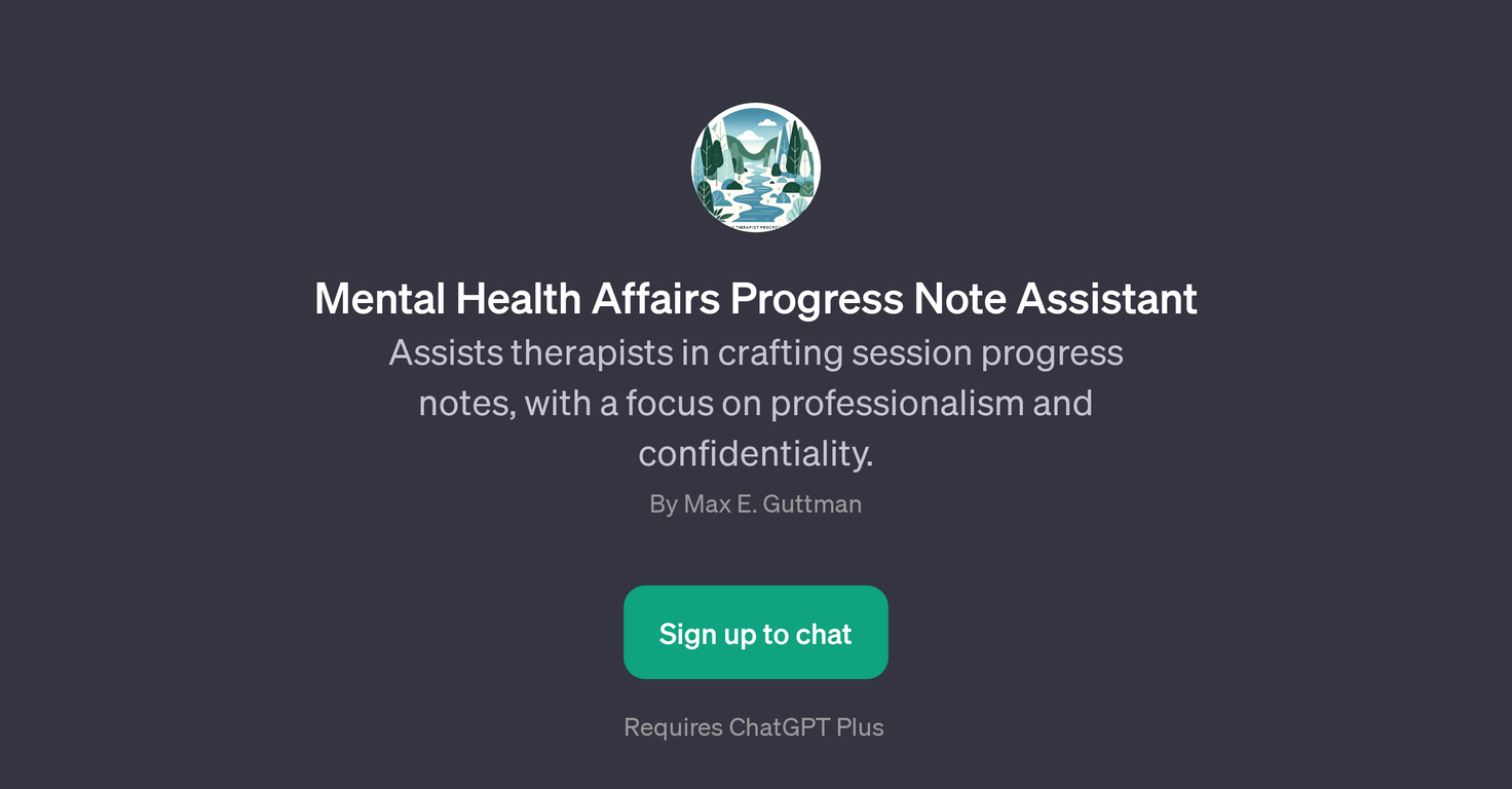 Mental Health Affairs Progress Note Assistant website