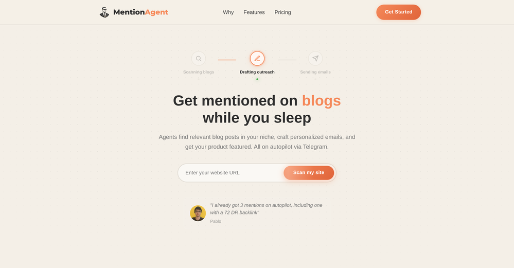 MentionAgent website