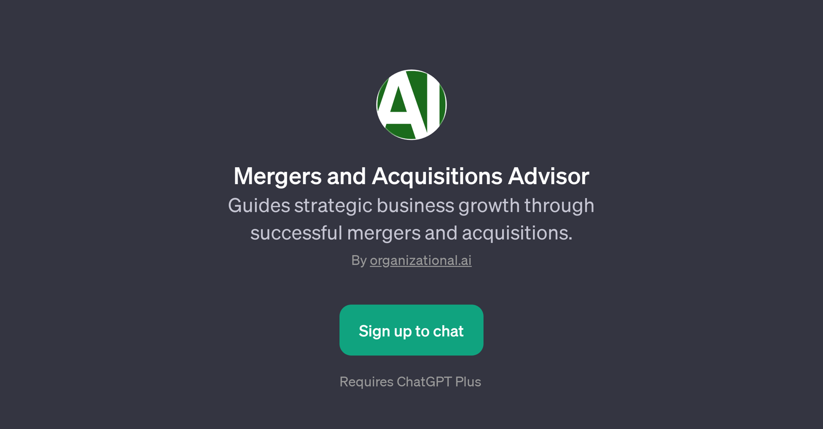Mergers and Acquisitions Advisor website
