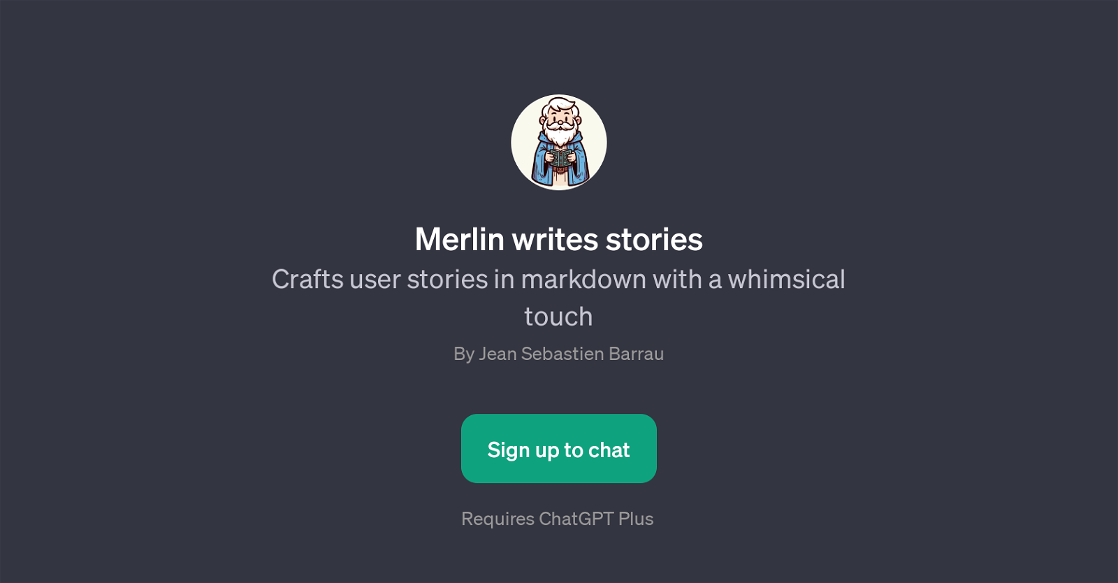 Merlin Writes Stories website