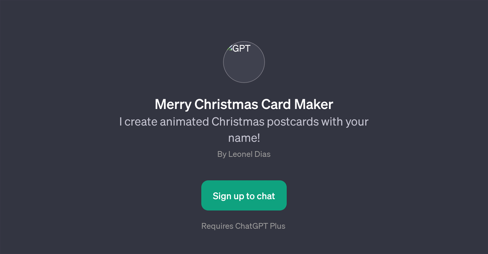 Merry Christmas Card Maker website