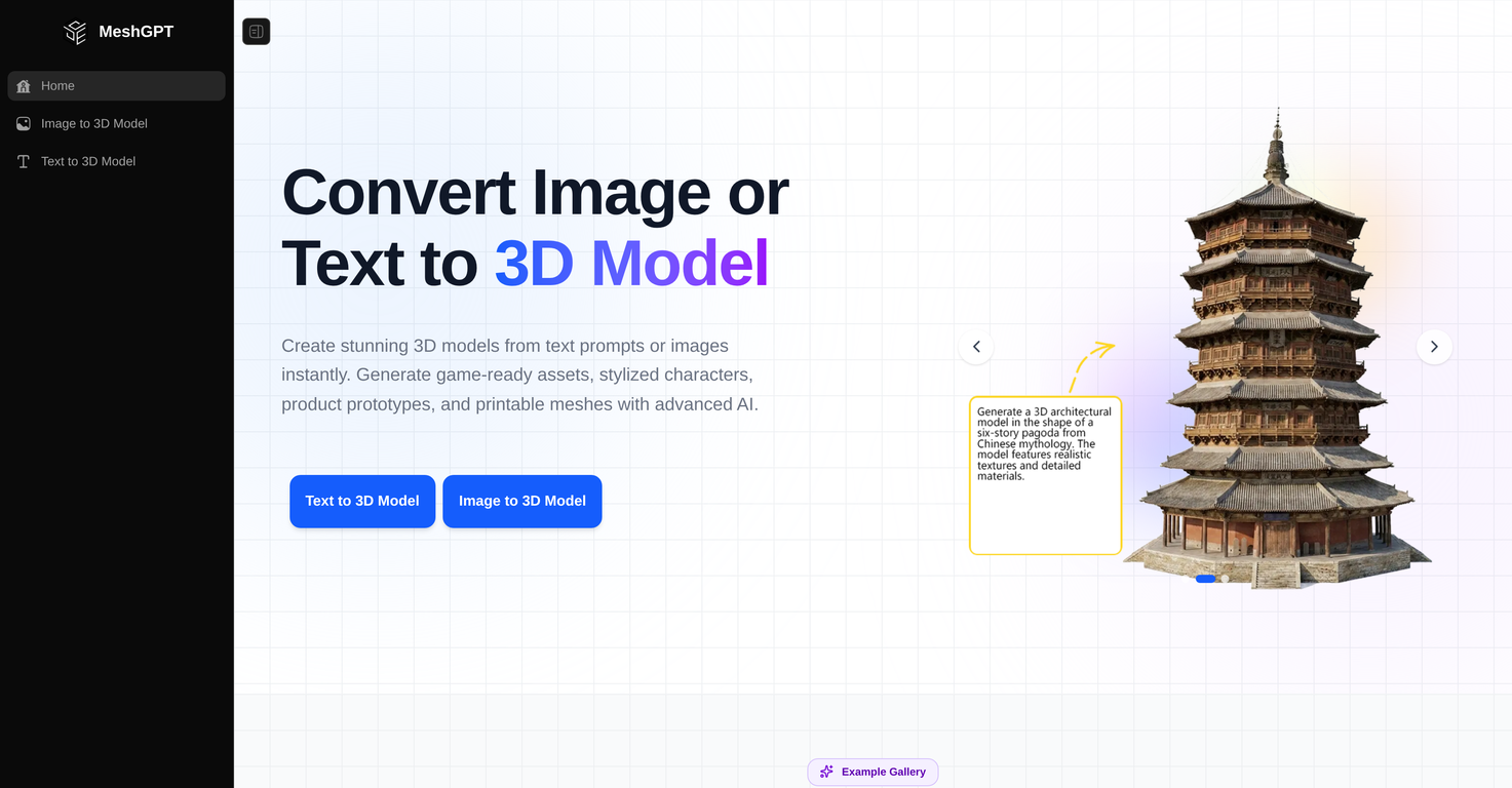 MeshGPT website
