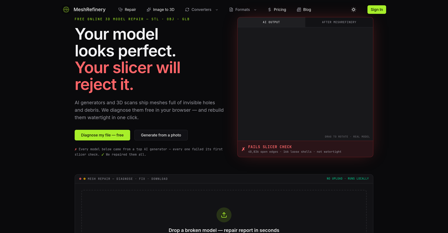 MeshRefinery website
